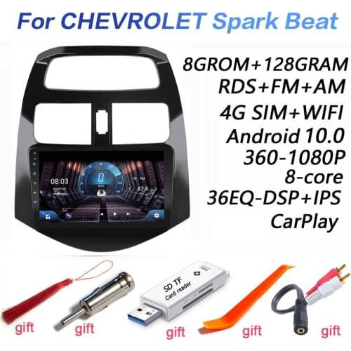 4G+64G DSP 2 din Android 9.0 4G NET Car Radio Multimedia Video Player for CHEVROLET Spark Beat Matiz Creative 2010-2014 WiFi BT