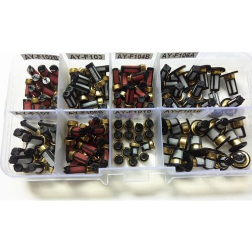 Free shipping 120pieces micro filter for fuel injection wholesales high quality fuel injector filter with 8kinds item