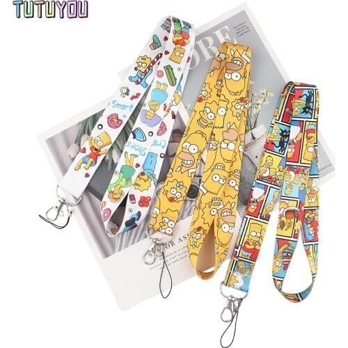 PC2255 High Quality Cartoon Key Chain Lanyard Gifts For Child Students Friends Phone USB Badge Holder Necklace