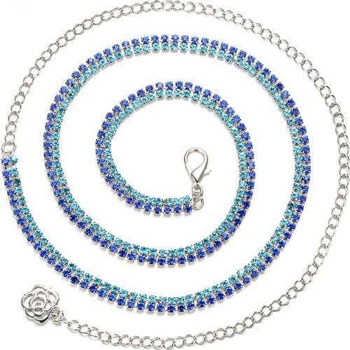 Colored Belly Dance Dance Accessories AB Rhinestone Waist Belt Belly Chain Jewelry Body Chain