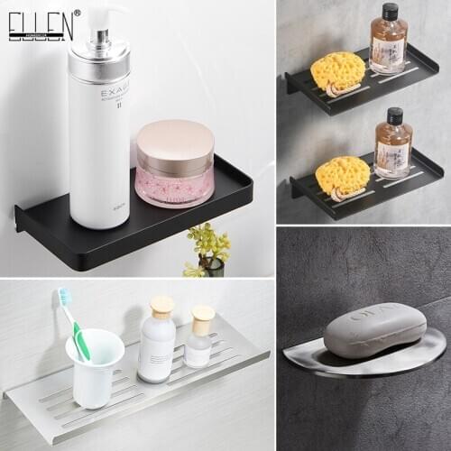 ELLEN Bathroom Bath Shower Shelves Black Bathroom Accessories Shampoo Holder Bathroom Storage Soap Holder ELM1913