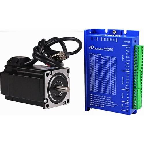 Servo Motor Driver LCDA257S +Nema24 Stepper Motor 60 with Encoder with 3M Cable for CNC Router