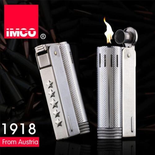 Brand IMCO 5 Stars Lighter Stainless Steel Lighter Original Oil Gasoline Cigarette Lighter Fire Retro Petrol Gift Lighters