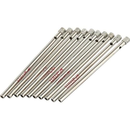 GTBL 10pcs 5mm Diamond Grit Hole Saw Drill Bit for Tile Glass