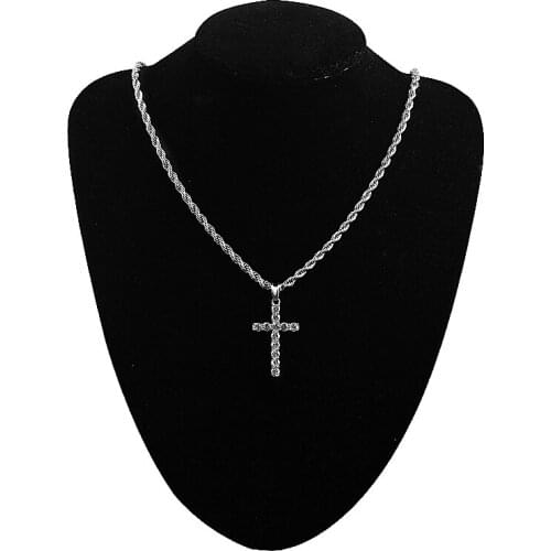 Hip hop Width 4mm Rope Chain Necklace Twisted Silver Color Stainless Steel Necklaces For Men And women fashion Jewelry Wholesale