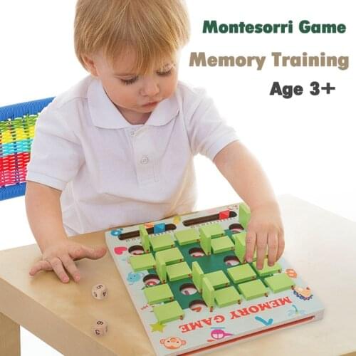 Memory Chess Matching Game Montessori Wooden Educational Toys for Kids Early Learning Intelligence Interactive Toy Party Games