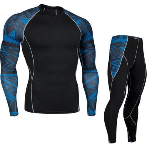 Men Compression suit Running Suits Tactical MMA Sports Set 4xl T-Shirt Pants Fitness Men Gym Clothes Track suit Men sportswear