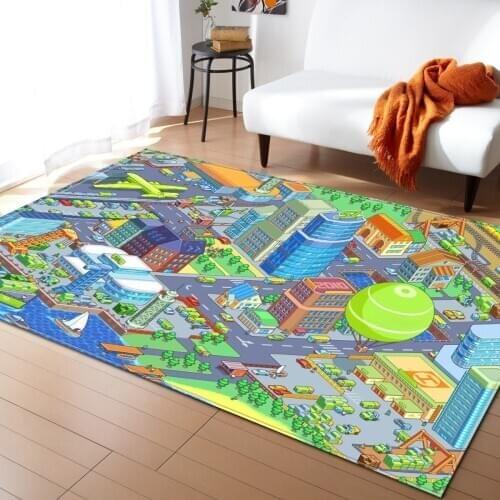 Creative Carpet Anti-Skid Area Floor Mat 3D Rug Non-slip Mat Dining Room Living Room Soft Bedroom Carpet Style