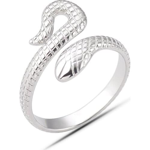 Megin D Stainless Steel Titanium Retro Vintage Snake Hip Hop Bague Rings for Women Couple Friends Gift Fashion Jewelry Evil Eyes