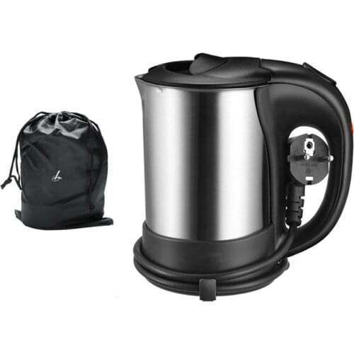 0.5L Mini Electric Kettle Stainless Steel 1000W Portable Travel Water Boiler Pot