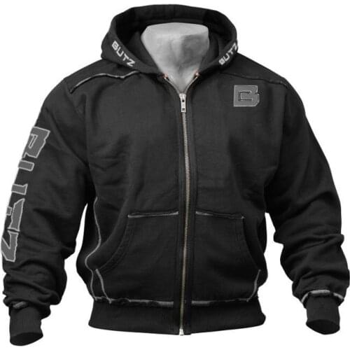 Mens Sportswear Running Jogging Jacket Sweatshirts Hoodies Zipper Men Basketball Gym Fitness Workout Hooded Sports Coat Tops