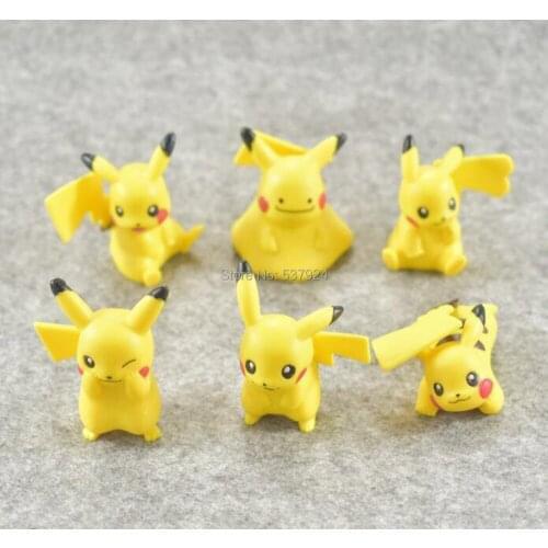 New 6Pcs Cartoon Pik 4-5CM PVC Action Figure Toy