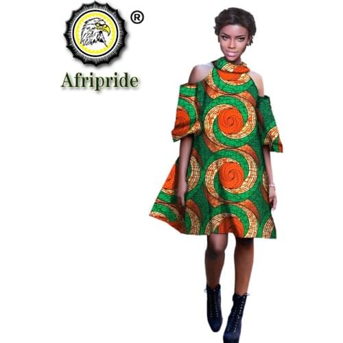 African Print Dresses for Women Plus Size Casual African Clothes Elegant A-Line Dress for Ladies Bazin Riche Party WearS2125009
