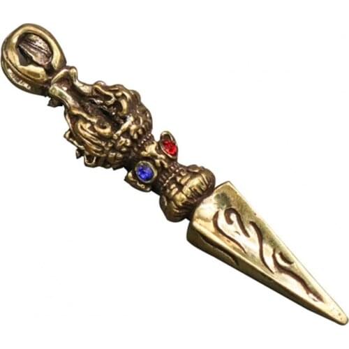 Handcraft Pendant Vintage Rust Resistant Brass Solid Religious Pestle Prayer Pendants for Home