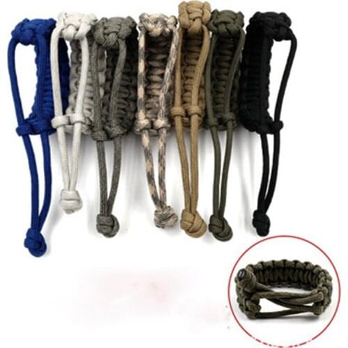 7 Colors Adjustable Survival Emergency Bracelet 550 Paracord Cord Bracelet Weaving Cord For Camping Hiking Outdoor Accessories