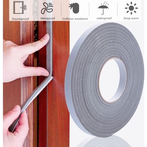5M Self-adhesive Door Window Sealing Strip Weather Stripping burlete puerta casa Soundproof acoustic foam mousse acoustique