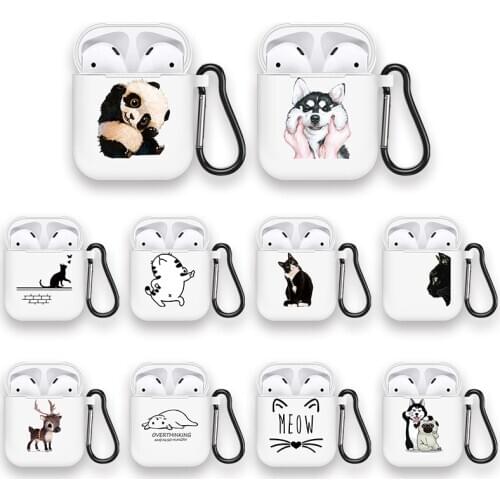 Cartoon Cute Animal Panda Silicone Cases For AirPods 1/2 Case Cover For Apple Airpod 2 Wireless Earphone Protective Charging Box