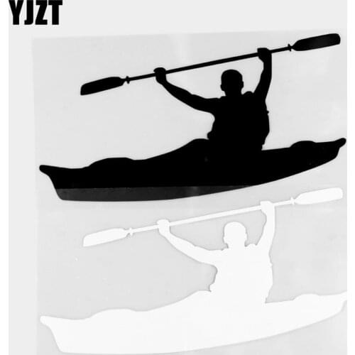 YJZT 18.0×9.5CM Sports Personalized Vinyl Decal Lake Boating Car Sticker Black/Silver 20A-0317
