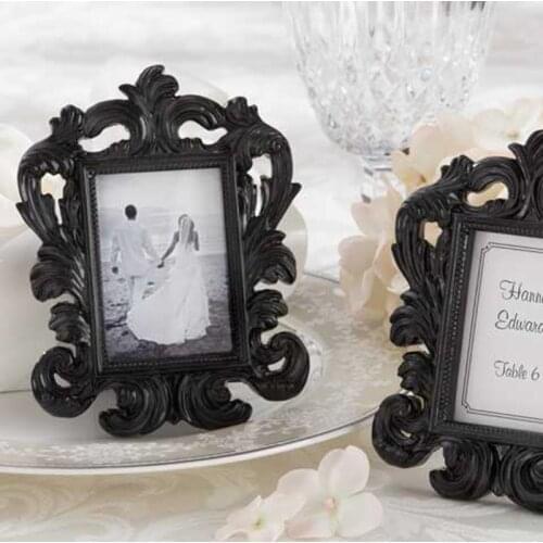 Wedding gifts of "Black Baroque" photo frame Elegant wedding place card holder or picture frame 12pcs/lot Free Shipping