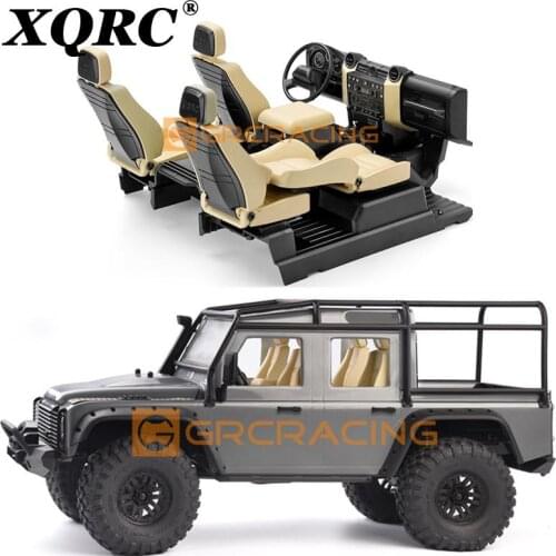 TRX-4 Defender interior simulation center console seat steering wheel modification for 1/10 RC Crawler Car Traxxas Trx-4