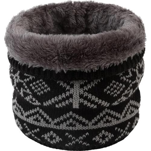 Winter Womens Print Scarf Plus Velvet Men Scarf Thicken Acrylic Collar Scarves Boys Girls Baby Neck Scarf