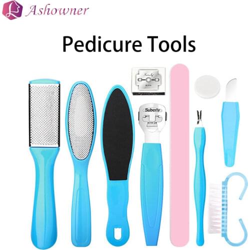 10 in 1 Foot Care Kit Pedicure Tools professional Set Stainless Steel Foot Rasp Foot Dead Skin Remover Clean Toenail Care Kit