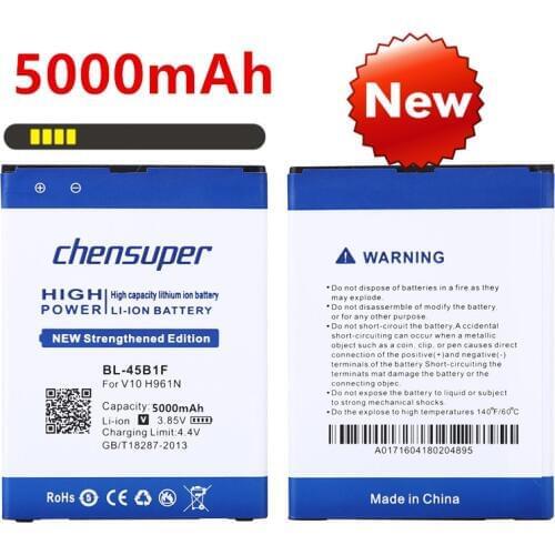 100% Original chensuper High quality battery 5000mAh BL-45B1F Battery For LG V10 Battery H961N F600 H900 H901 VS990 H968 BL45B1F