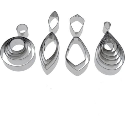 20pcs Clay Cutter Stainless Steel Drop Round Ceramic Pottery Mold Designer DIY