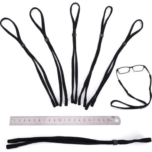 5Pcs Adjustable Black Eyeglass Glasses Sunglasses Neck Cord Strap String Lanyard Holder Dropshipping