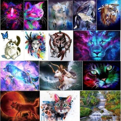 5D diamond painting animal landscape flower paste diamond embroidery mosaic DIY handmade cross stitch home decoration painting