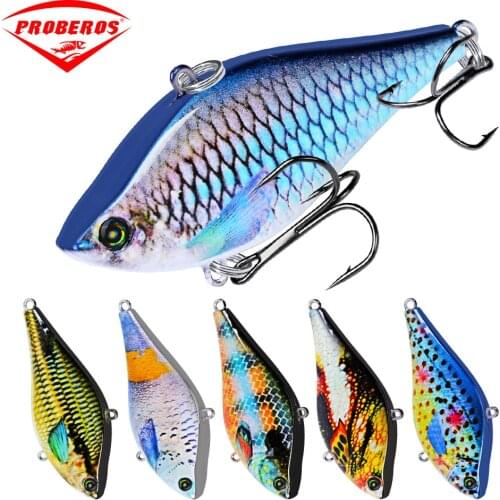 6.35cm 2.5" 14g Shone Rattlin Bait Fake Artificial Trolling Hard Oscillating Lures Vib Crankbait with 3d Eyes for Fishing