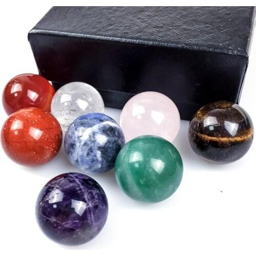 7pcs / bag natural crystal seven chakra set meditation energy stone healing stone men and women jewelry decoration