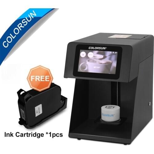 Colorsun Automatic 3d inkjet coffee printer with edible ink for ice cream latte art cappuccino Coffee printing machine