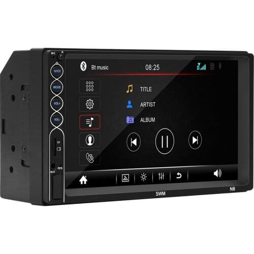 N6 Car Stereo 7 inch MP3/WMA/WAV/APE/FLAC Head Unit AUX-in Bluetooth-compatible FM Radio Multimedia Player for Automobile