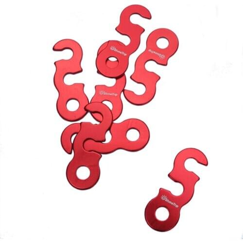 New Aluminum Alloy Large Umbrella Rope Buckle Tent Pull Rope Accessories Wind Rope Buckle Three Eye Open Rope Buckle