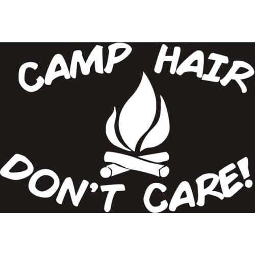 Black/Sliver Camp Hair Dont Care Vinyl Decal Car Body Stickers Window Door Decal Top Quality Waterproof S834