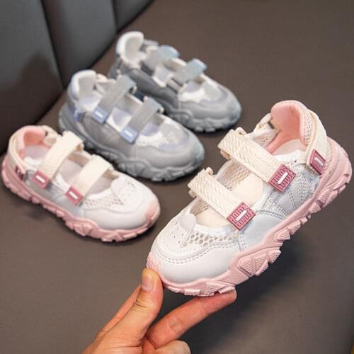 Childrens Casual Shoes 2021 Summer Boys Leather Sandals Baby Flat Girls Beach Shoes Kids Sports Soft Non-slip Casual Sandals