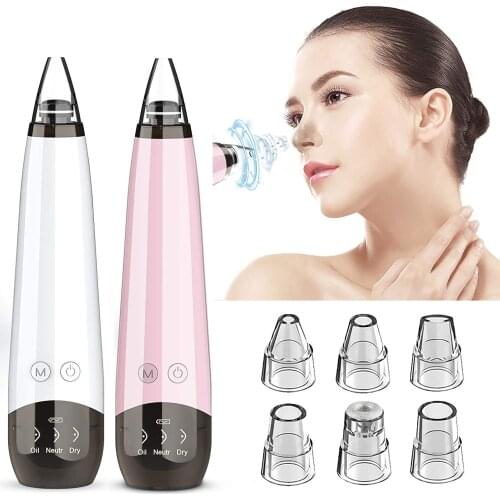 Blackhead Remover Vacuum Upgraded USB Rechargeable Face Vacuum Extractor Tool Pore vacuum Cleanser Suction Tool with LED Display