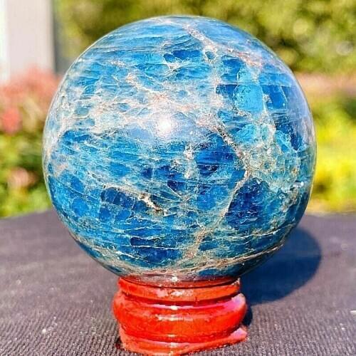 Crystal ball Natural Apatite Quartz sphere Gem Stone Orb Healing 4-7cm