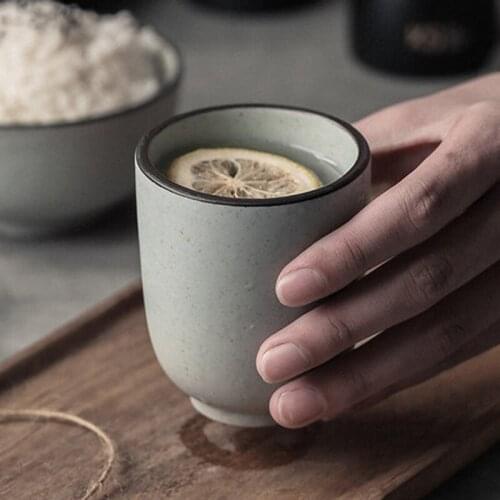 Ceramic Tea Cup Hotel Table Tableware Hotel Commercial Office Jiangzhong Cup Soup Cup Household Soup Cup Stoneware