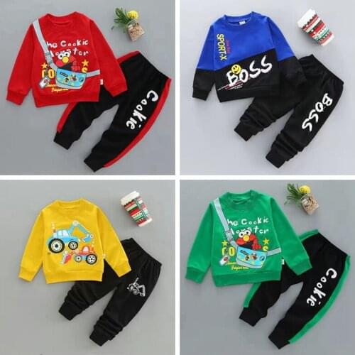 Boys Tracksuit Set Kids Girls Clothes Outfits Children Sweatshirt Pants Baby Clothes Set Newborn Outwear Spring Coat For Infants