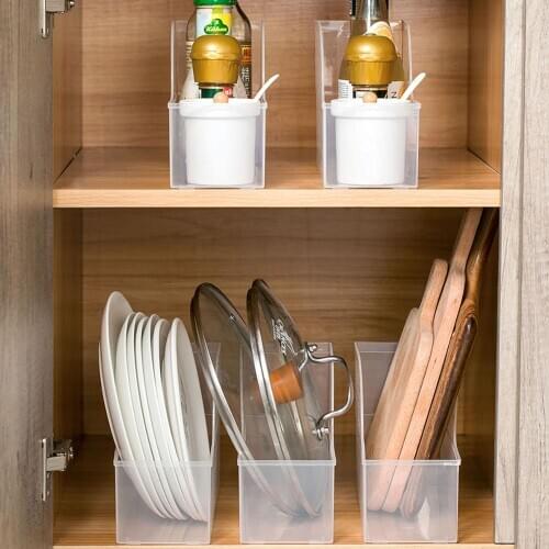 Kitchen Plastic Box Cabinet Organizer Storage Containers Spice Holder Table Spice Tableware Storage Box Case Kitchen Organizer