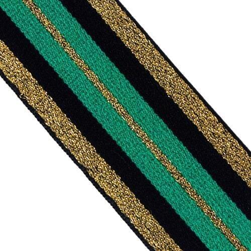 20yard 38mm Gold Green Elastic Webbing Band Ribbon Tape Band Trim Sewing Supplies Strap Belt Clothes Decorated Sewing T2400