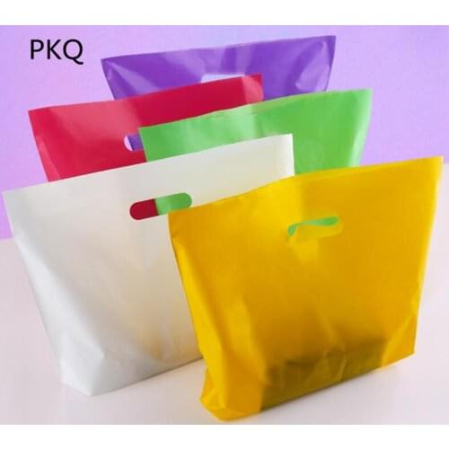 Small large plastic bags with handle custom gift bags Plastic Shopping Bags with Handle promotion Packing Bag