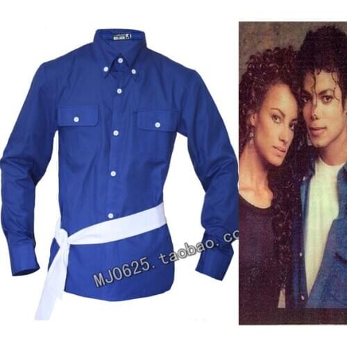 MJ Michael Jackson the Way You Make Me Feel Blue Shirt Proformance Collection