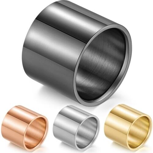 Simple 4 Color Smooth Long Ring Mens Fashionable Ring Accessories Individuality Black Stainless Steel Ring Party Jewelry