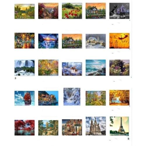 Scenery 3 cross stitch kit people 18ct 14ct UNprinting11ct count print canvas stitches embroidery DIY handmade needlework