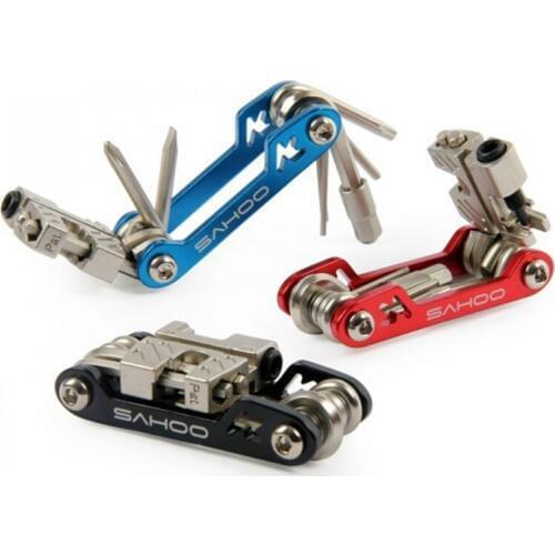 2018 SAHOO 17 in 1 Bicycle Tools Set Bike Multi Cycling Repair Tool Kit Hex Spoke Wrench Cycle Screwdriver Carbon Steel
