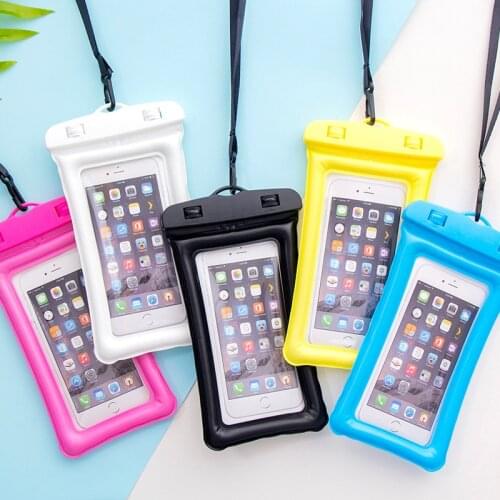 New Inflatable Fashion Designer Dive Bag Universal Mobile Phone Waterproof Bag Swimming Touch Screen Seal Transparent Protector