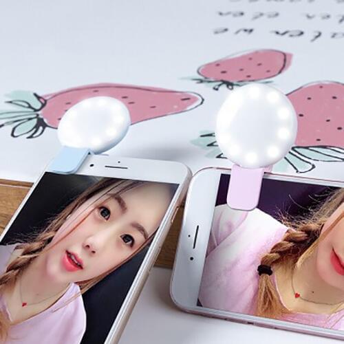 Novelty Lighting Mobile Phone Selfie Ring Flash Lens Beauty Fill Light Portable Clip Lamp for Photo Camera,Cell Phone Smartphone